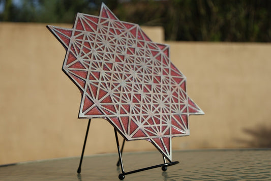 64 Star Tetrahedron - Geometric Wood Art - The Pour Hippy