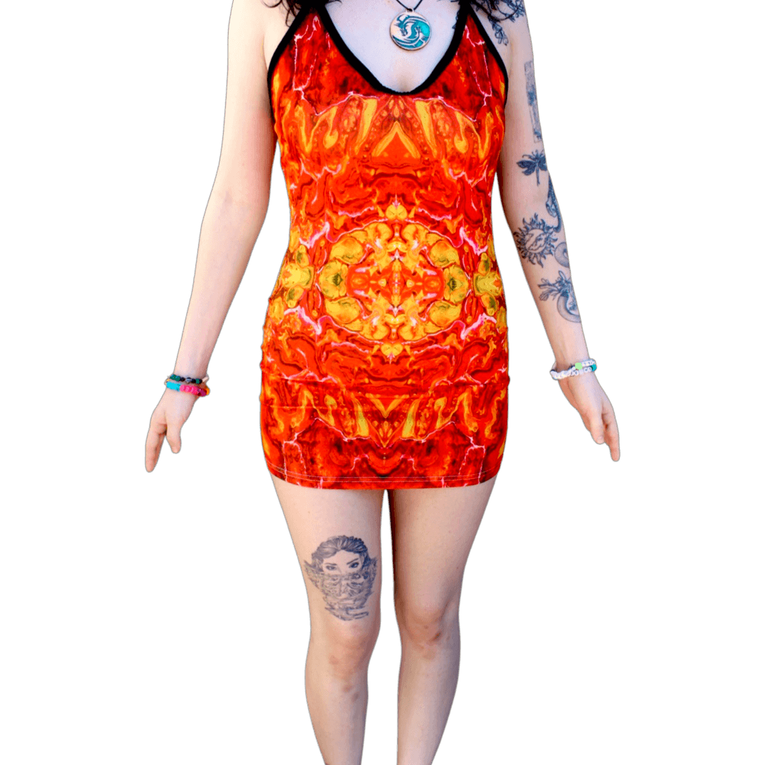 "Birth Of A Phoenix" Bodycon Dress - Pour Hippy Drip - The Pour Hippy