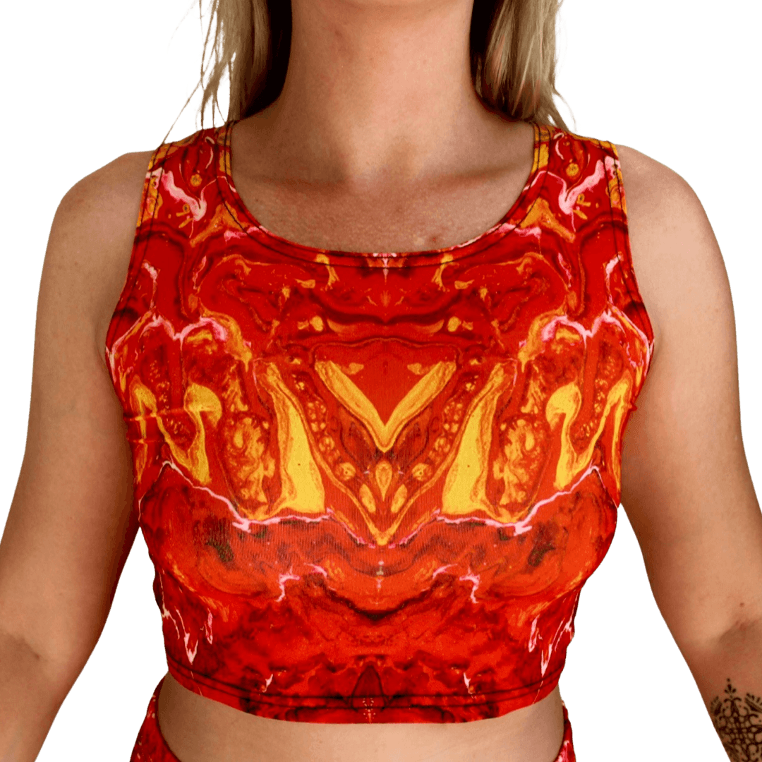 "Birth Of A Phoenix" Crop Top - Pour Hippy Drip - The Pour Hippy