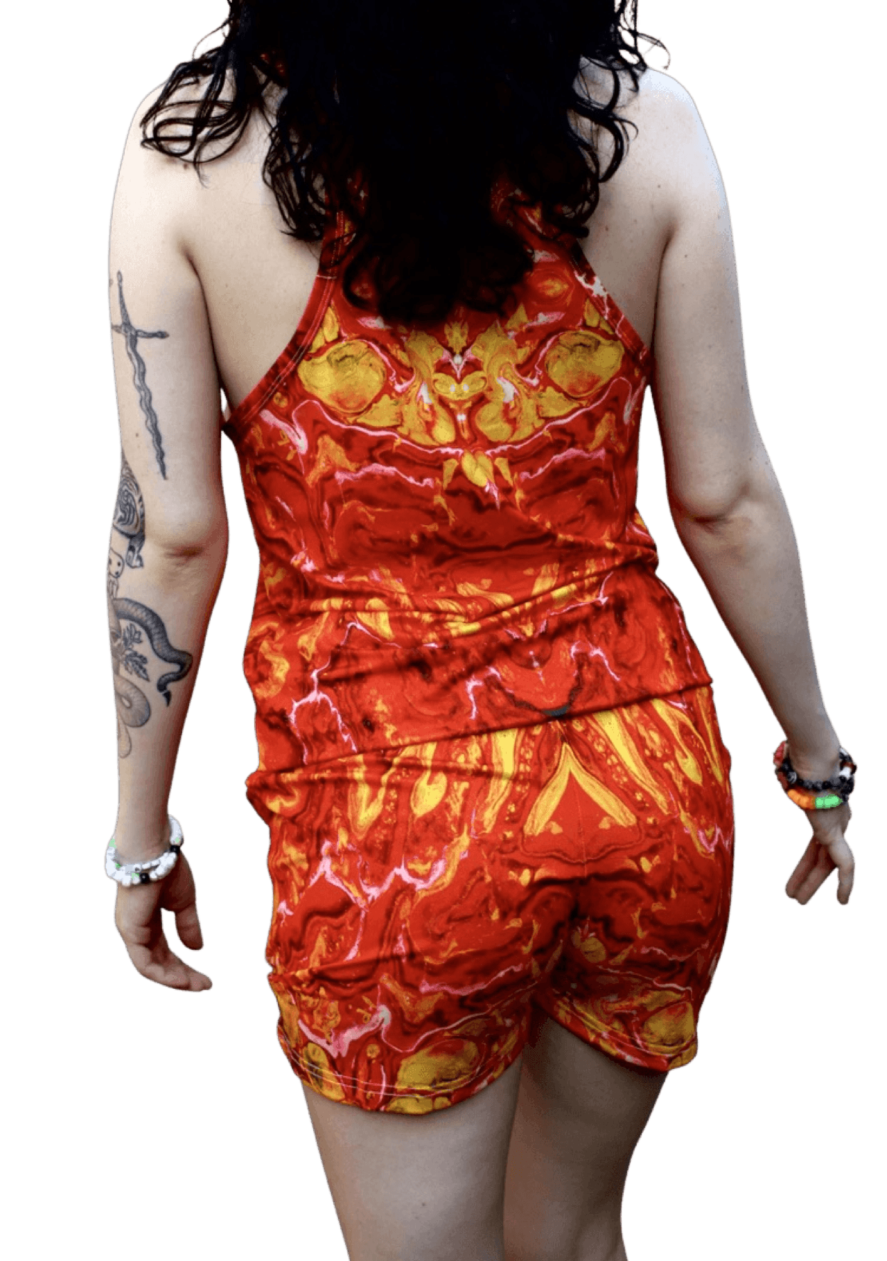 "Birth Of A Phoenix" Romper - Pour Hippy Drip - The Pour Hippy