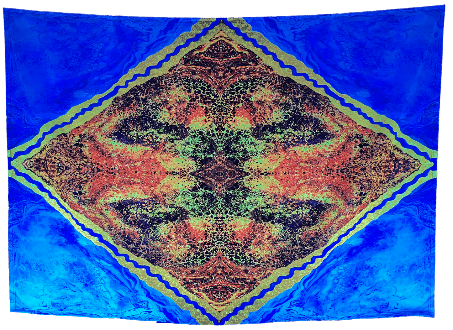 Blacklight Fluorescent Rorschach Tapestry - Tapestries - The Pour Hippy