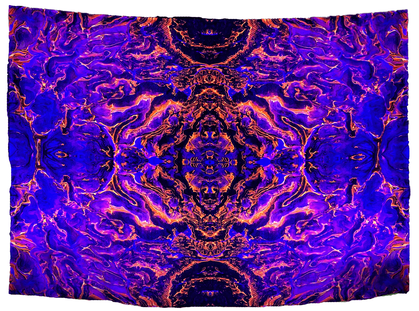 Blacklight Fluorescent Rorschach Tapestry - Tapestries - The Pour Hippy