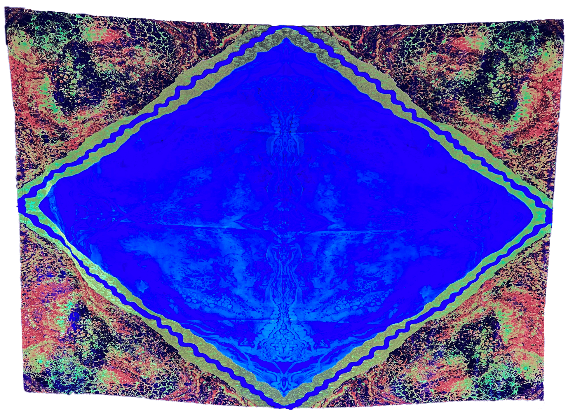 Blacklight Fluorescent Rorschach Tapestry - Tapestries - The Pour Hippy