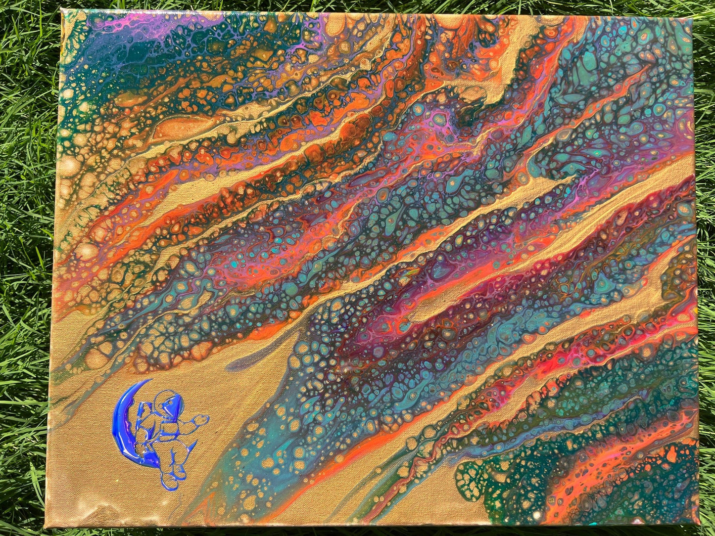 "Celestial Peace" - Original Pour Art - The Pour Hippy