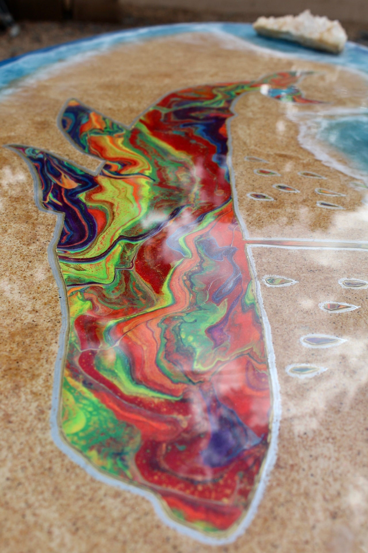 "Chromacetus" Coffee Table - Original Pour Art - The Pour Hippy