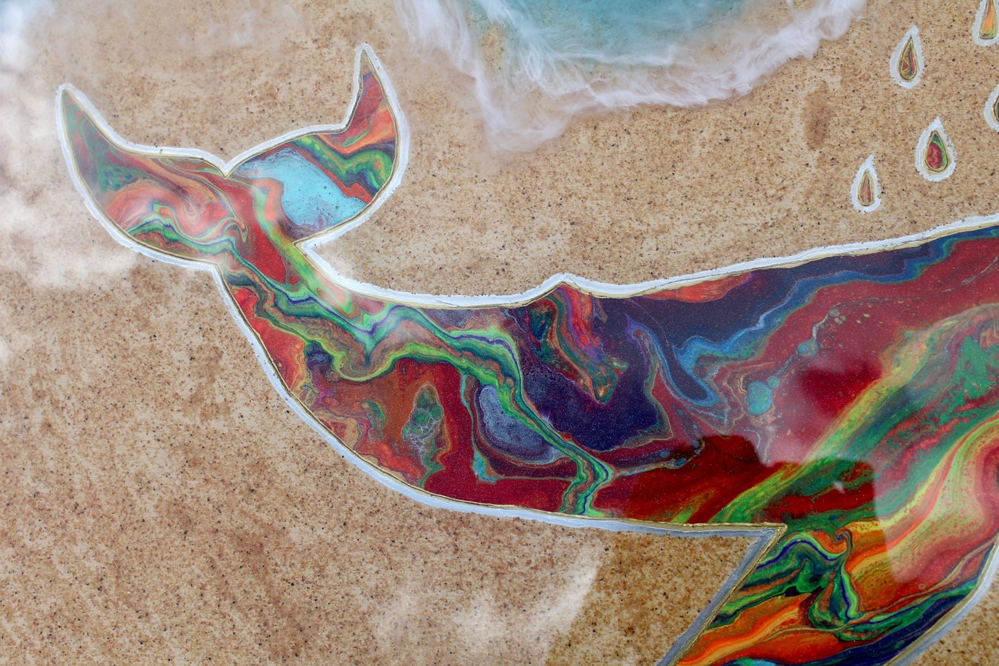 "Chromacetus" Coffee Table - Original Pour Art - The Pour Hippy