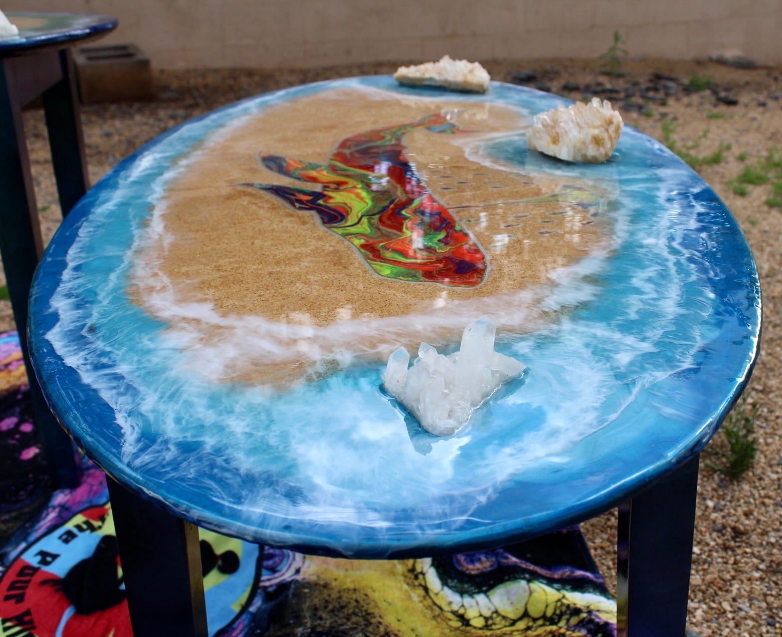 "Chromacetus" Coffee Table - Original Pour Art - The Pour Hippy