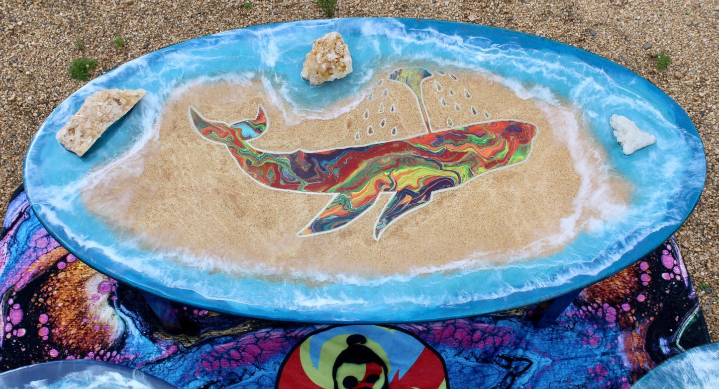 "Chromacetus" Coffee Table - Original Pour Art - The Pour Hippy