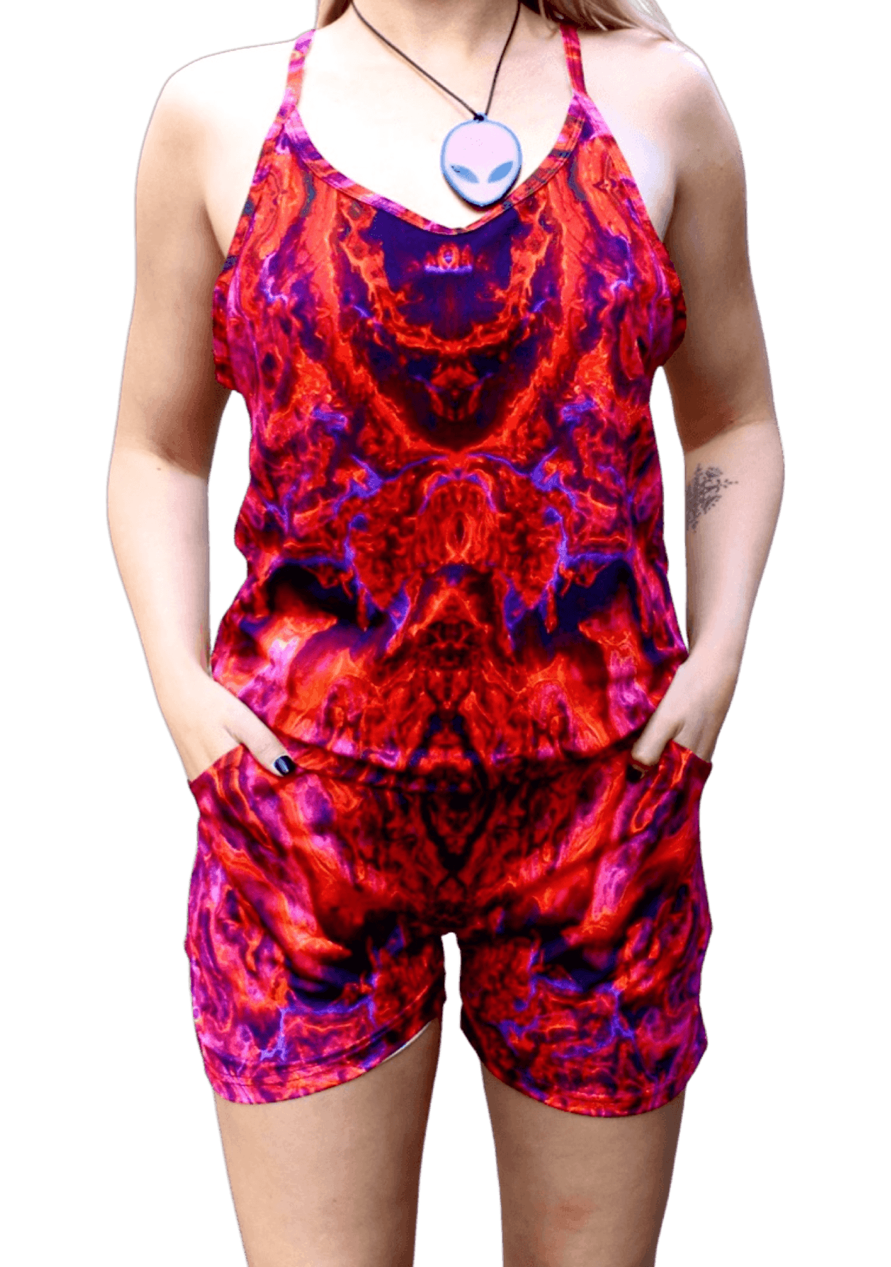 "Dark Phoenix" Romper - Pour Hippy Drip - The Pour Hippy