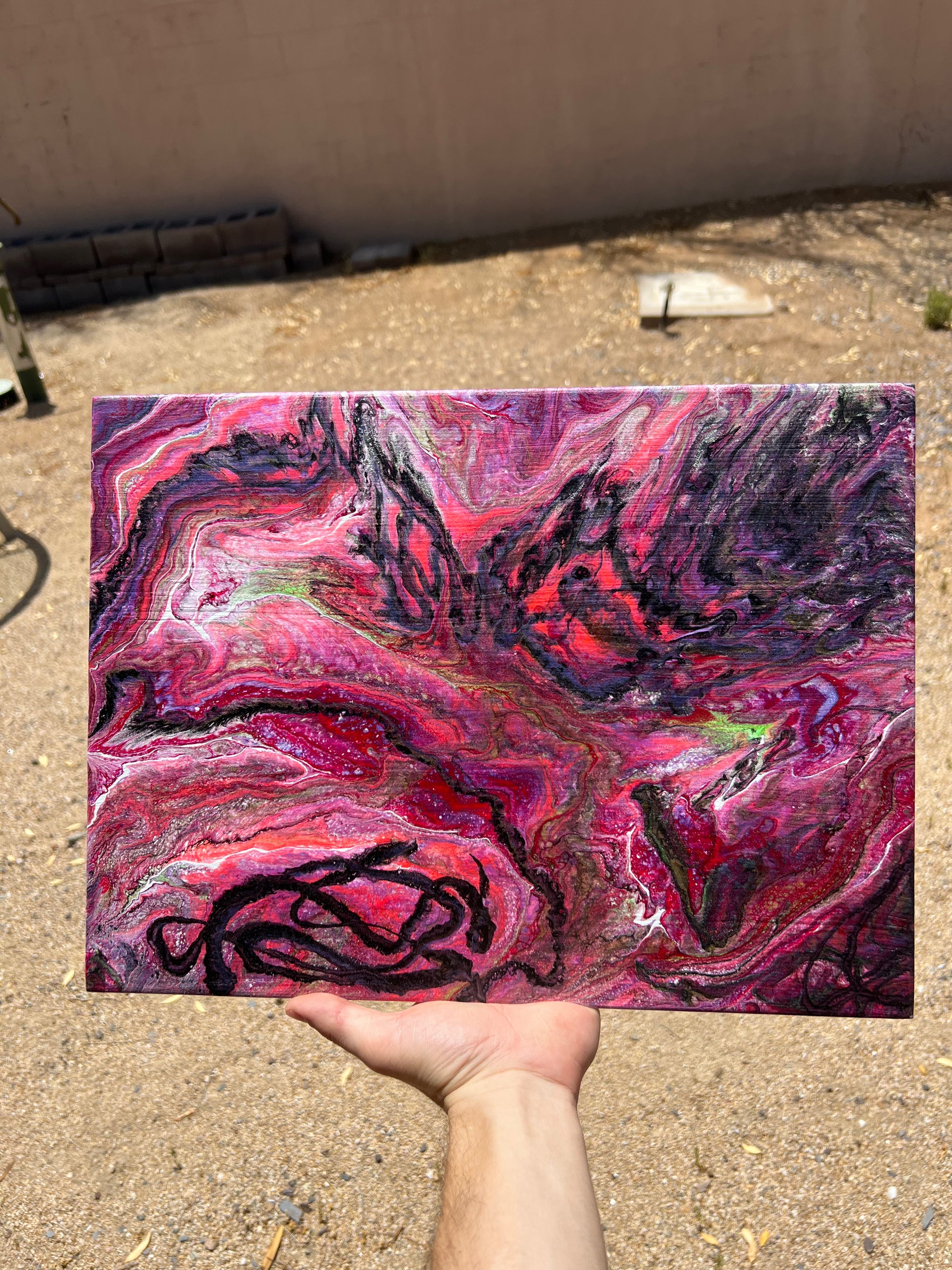 “Fluorescent Chaos" - Original Pour Art - The Pour Hippy