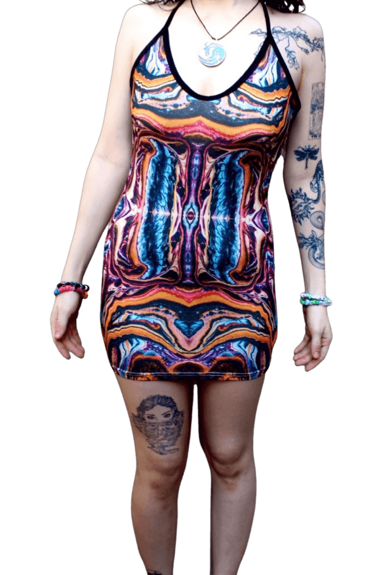 "Interdimensional Genesis" Bodycon Dress - Pour Hippy Drip - The Pour Hippy