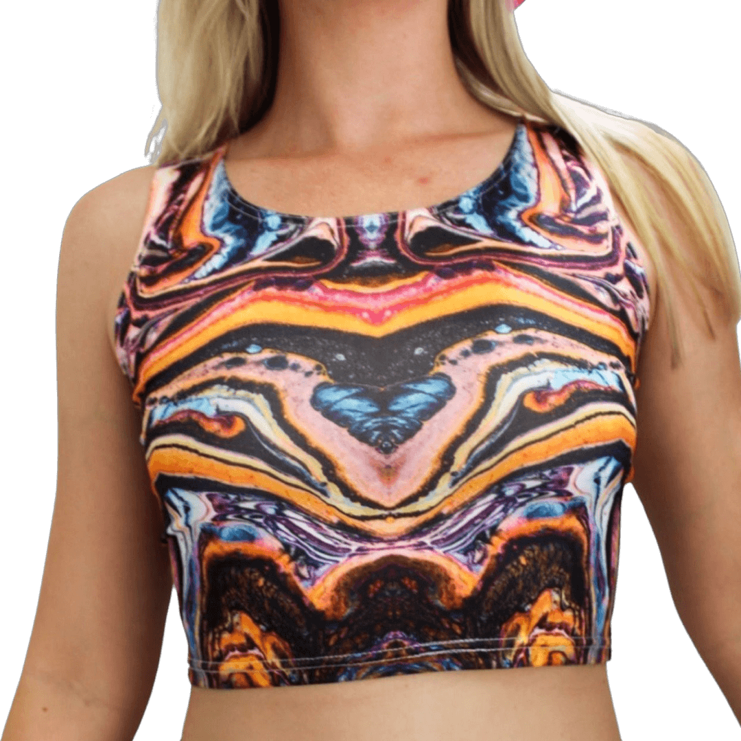 "Interdimensional Genesis" Crop Top - Pour Hippy Drip - The Pour Hippy