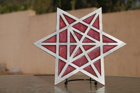 Silver Merkaba - Geometric Wood Art - The Pour Hippy