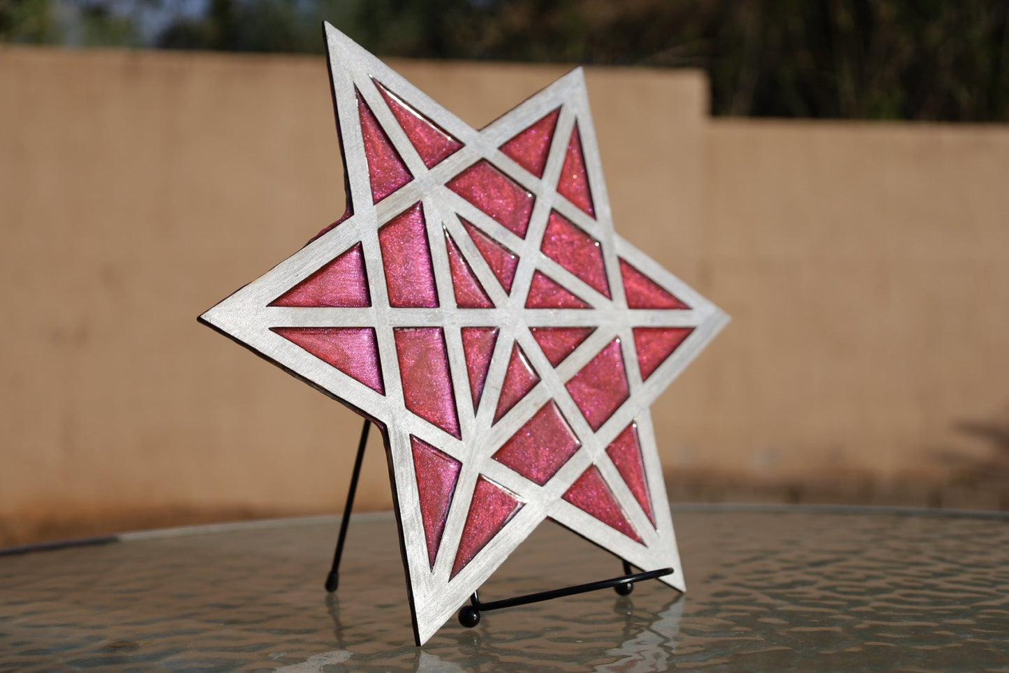 Silver Merkaba - Geometric Wood Art - The Pour Hippy